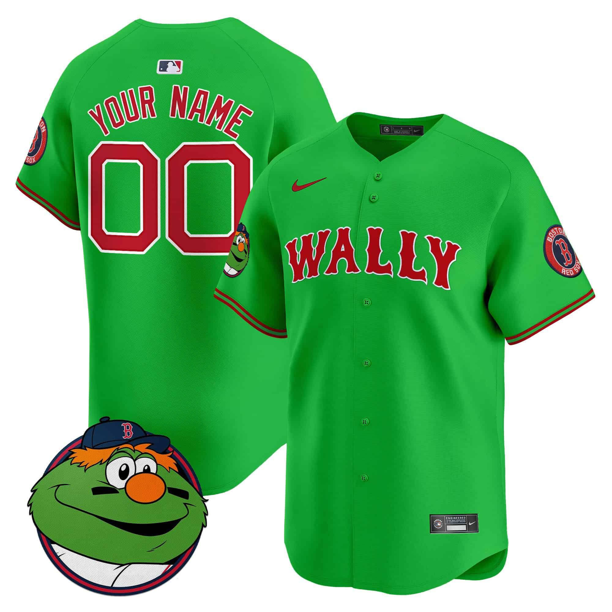 Men Boston Red Sox Green 2024 Nike Wally Vapor Premier Limited Custom MLB Jersey